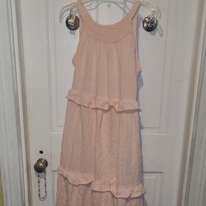 Rare Editions Light Pink Tiered Kids Dress